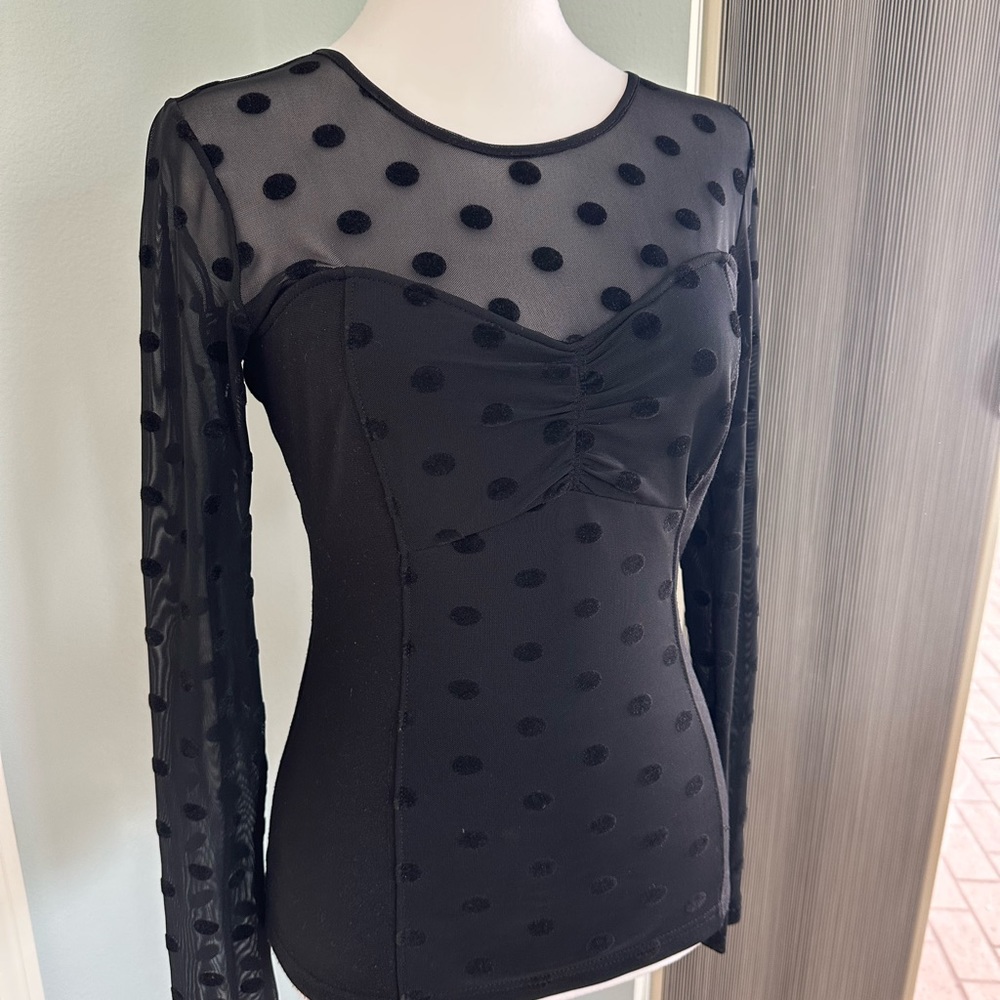 Guess sheer black top